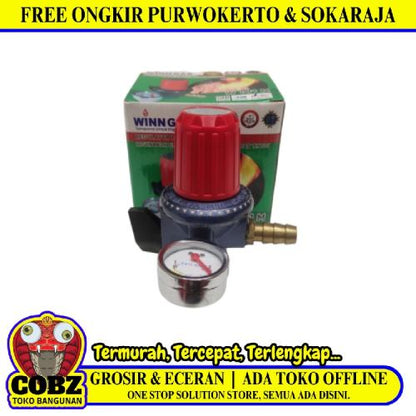 WINN GAS W 181 M Regulator Kepala Tabung Gas LPG Tekanan Tinggi + Meteran