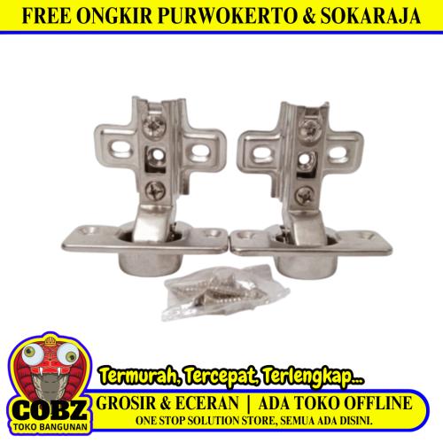 35 MM / GDO Engsel Sendok Bengkok Lemari Non Hidrolik Besar Set