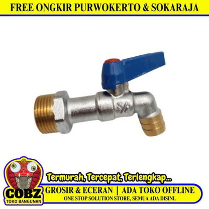3/4 IN / HONGSHU Kran Air Tembok Taman Bola Ball Valve Stainless