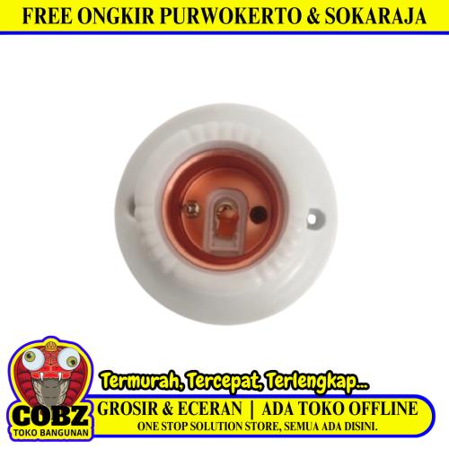 SHENGWEI 365 Fitting Tempat Lampu Plafon Atap Tempel Bulat Kecil Putih