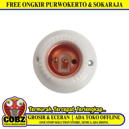 SHENGWEI 365 Fitting Tempat Lampu Plafon Atap Tempel Bulat Kecil Putih