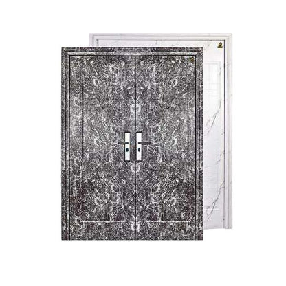 5 CM x 150 CM x 210 CM / FORTRESS MRBL FORT 150.14 DOUBLE Pintu Kamar Mandi Baja Putih Set