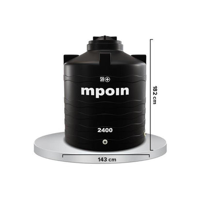 2336 L / M POIN + WAVE W 2400 Water Torrent Tangki Tandon Air PVC Red Granite + Acc Set