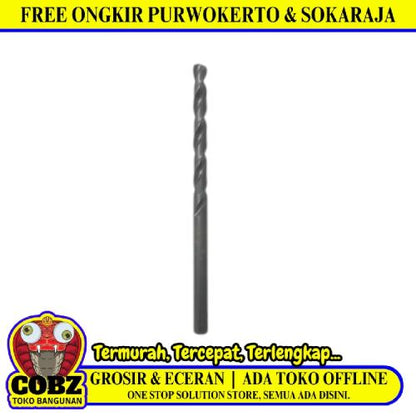 4.5 MM / HSS Shank Twist Drill Bits Mata Bor Besi Baja Kayu Pvc