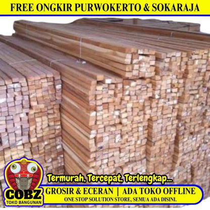 5 CM x 7 CM x 3 M / NM Kayu Kaso Usuk Plafon Sekat Batang