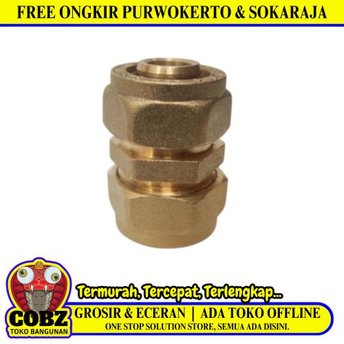 L 20 / TM Sok Shock Socket Fitting Selang Pex Air Panas Kuningan
