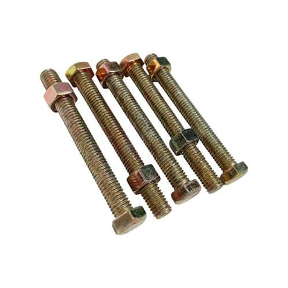 M 8 x 70 MM / TM Baut Mur Hexagon Bolt Nut Flat Head Kuning Biji