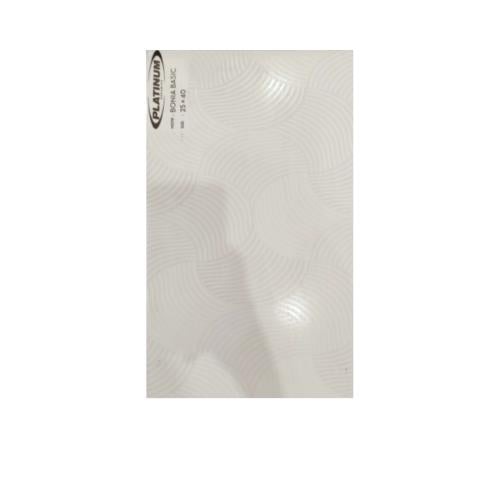 25 CM x 40 CM / PLATINUM BONIA Keramik Dinding Kamar Mandi Glossy Basic Dus