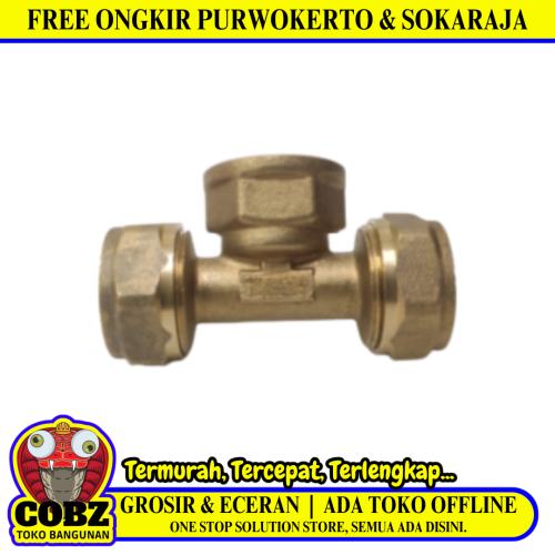 T 20 x 3/4 IN / TM Tee Selang Pex Drat Dalam Ke Pipa Kuningan