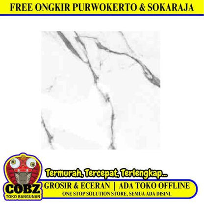 80 CM x 80 CM / SERENITY GEORGIA WHITE Granit Lantai Rumah Glossy Dus