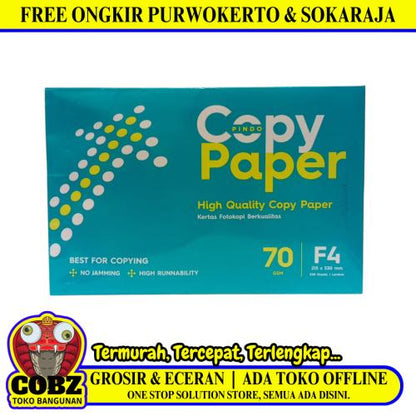 SIZE F4 / TM Kertas HVS Multipurpose Polos Putih Rim