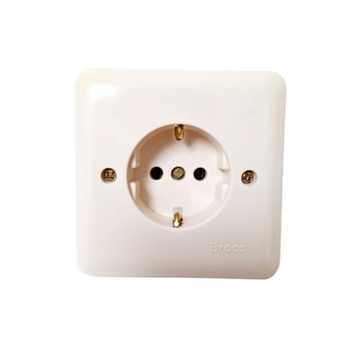 1 LUBANG / BROCO Stop Kontak Terminal Arde Tanam IB Inbow Putih