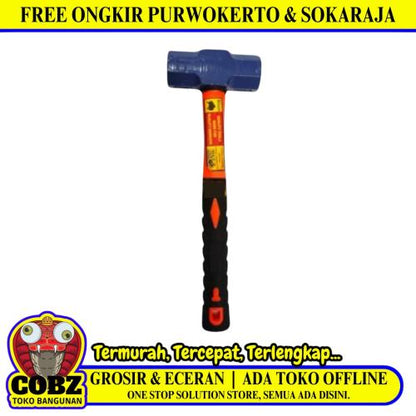 2 LB / BISON  Palu Martil Bodem Batu Sledge Hammer Gagang Fiber