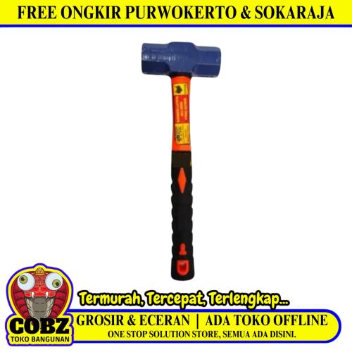 2 LB / BISON  Palu Martil Bodem Batu Sledge Hammer Gagang Fiber