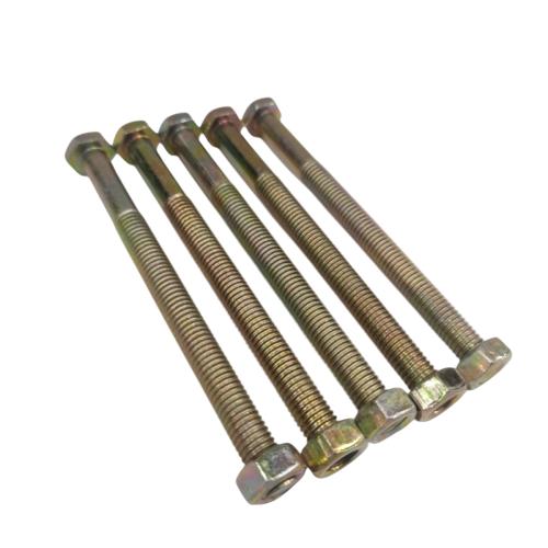 M 8 x 100 MM / TM Baut Mur Hexagon Bolt Nut Flat Head Kuning Biji