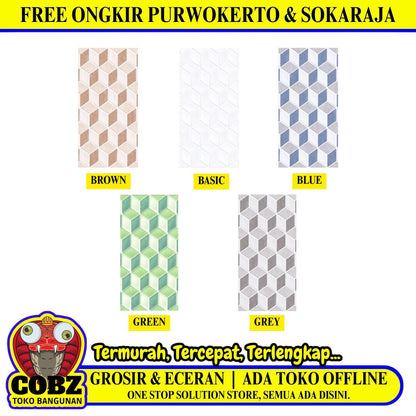 25 CM x 40 CM / PLATINUM BEATRIX Keramik Dinding Kamar Mandi Glossy Dus