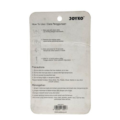 JOYKO Kapstok Cantel Gantungan Baju Dinding Mini PVC Set