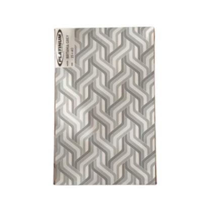 25 CM x 40 CM / PLATINUM BRITANIA Keramik Dinding Kamar Mandi Glossy Grey Dus
