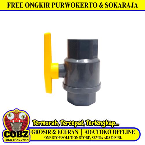 2 IN / ONDA Stop Kran Polos Ball Valve Engkol Plastik PVC