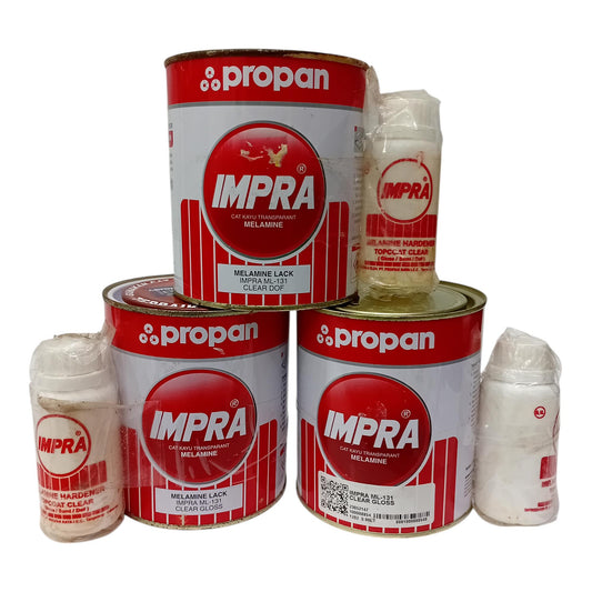 1 KG / IMPRA MELAMINE LACK Cat Vernis Kayu Wood Stain Oil Based Paint Kaleng