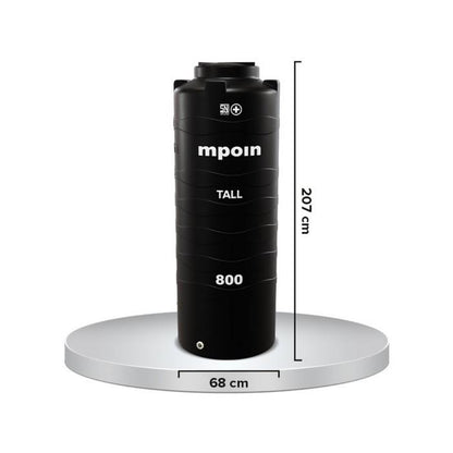 840 L / MPOIN + TALL T800 Water Torrent Tangki Tandon Air PVC Silver Stone + Acc Set