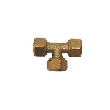 L 16 / TM Tee Sambungan Fitting Selang Pex Air Panas Kuningan