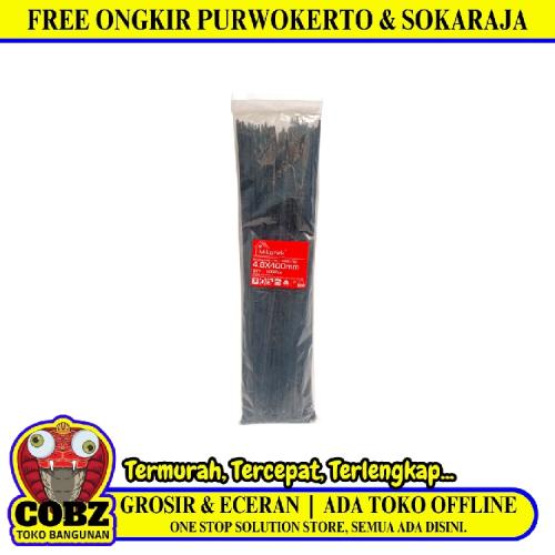 4.8 MM x 400 MM / MIKOTEK Kabel Cable Ties Tali Ripet 40 CM Hitam Pack