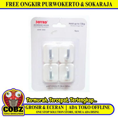 JOYKO ADHK-3050 Kapstok Cantel Gantungan Baju Dinding Mini PVC Set