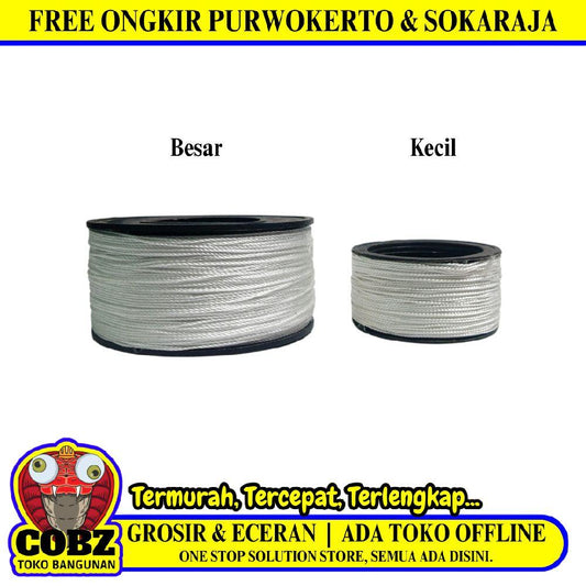 TM Benang Nylon Nilon Tukang Bangunan Keramik Putih Roll