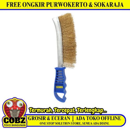 9 IN / PROPAN Sikat Kawat Bengkok Kuningan Pembersih Karat Kerak