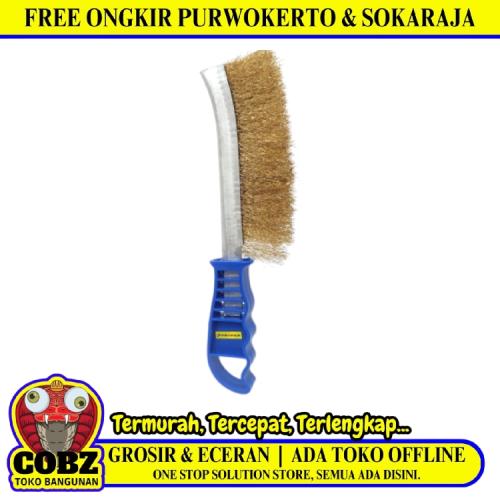 9 IN / PROPAN Sikat Kawat Bengkok Kuningan Pembersih Karat Kerak