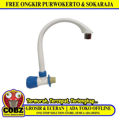 1/2 IN / NEVADA 02 Kran Angsa Sink Bak Cuci Piring Tembok Plastik PVC