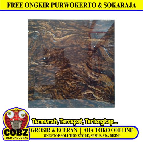 60 CM x 60 CM / COVE BRUNO PERLAMARBLE Granit Lantai Rumah Glossy Dus