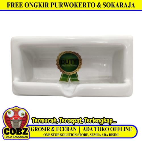 22 CM x 11 CM x 7.2 CM / DUTY SH - 22 Tempat Sabun Tanam Dinding Keramik White