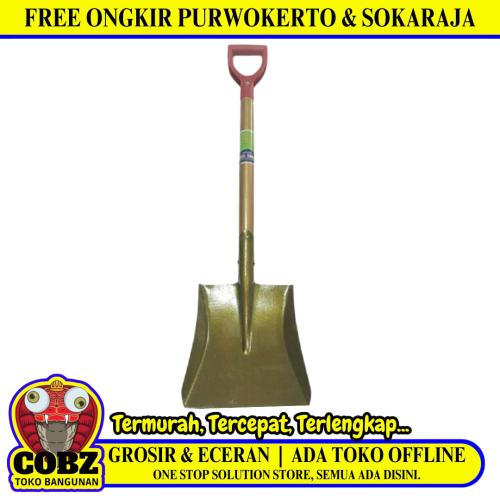 STEEL SHOVEL Sekop Pasir Tanah Kebun Taman Proyek Plat Baja Gagang Besi