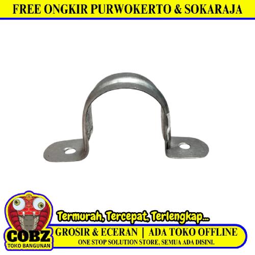 1 IN / TM Klem Pipa Plat Pipe Clamp Besi Seng