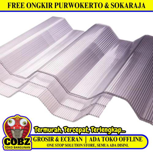 6 MM x 820 MM x 6 M / TWINLITE GRECA Atap U PVC Double Layer Clear Lembar