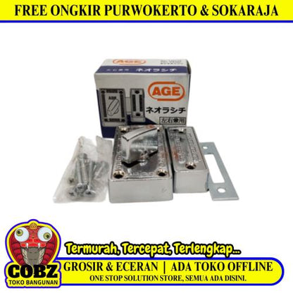 2 IN / AGE Grendel Putar Kunci Slot Pintu Jendela Stainless