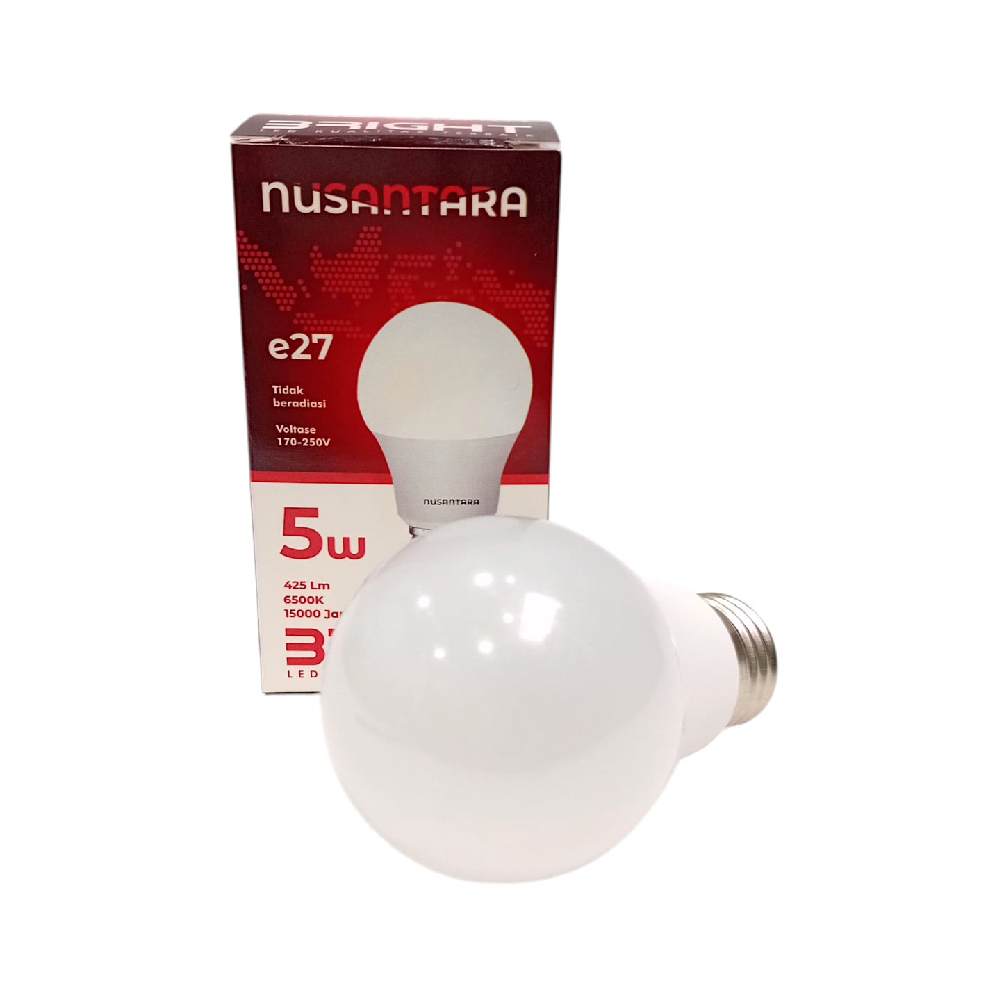 5 WATT / NUSANTARA BRIGHT LED Lampu Bohlam Bulb Moto Putih