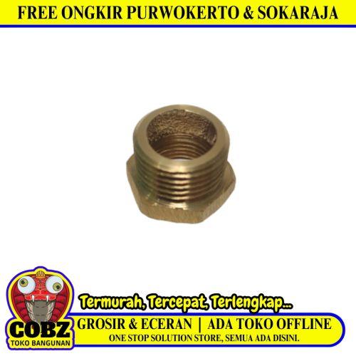 1/2 IN x 3/4 IN / TM Verlop Ring Flug Vlok Bushing Kuningan