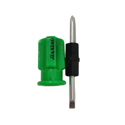 1 IN / JIAXIAO Obeng Screwdriver Two Way Bolak Balik Plus Minus Mini Gagang Fiber