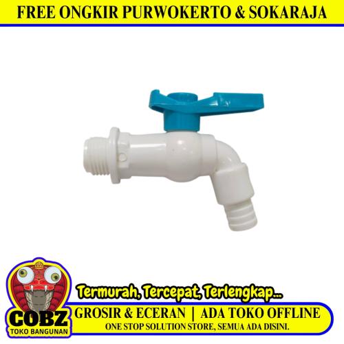 1/2 IN / HSS  01 Kran Air Tembok Taman Kamar Mandi Plastik PVC