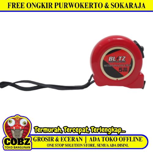 5 M / BLITZ Meteran Alat Ukur Tukang Bangunan Measuring Tape