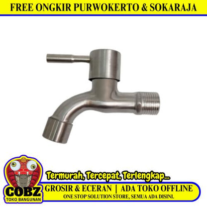 1/2 IN / COBZ CBABC05 Kran Air Tembok Taman Kamar Mandi Stainless
