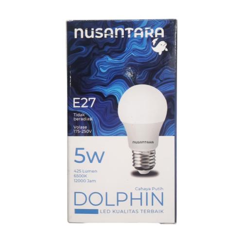 5 WATT / NUSANTARA DOLPHIN LED Lampu Bohlam Bulb Putih