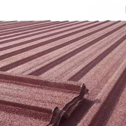 0.3 MM x 75 CM x 6 M / TM Spandek Pasir Gelombang Besar Merah Lembar