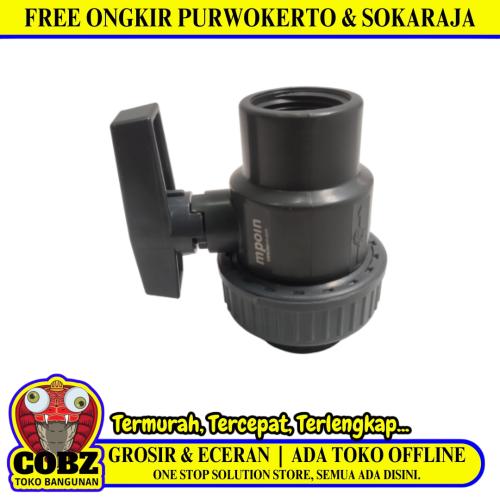 1 IN / MPOIN SINGLE Stop Kran Watermur Drat Dalam Plastik PVC