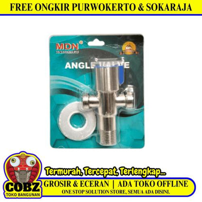 1/2 IN / MDN Stop Kran Air Cabang Tee Shower Kloset Stainless
