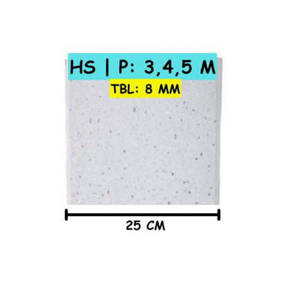 8 MM x 25 CM x 3 M / SHUNDA PLAFON PL.25.06 Plafon Gypsum GRC U PVC Hotstamping Lembar
