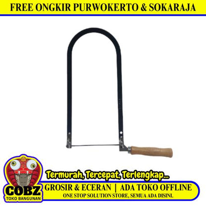 12 IN / COBZ 02 Gergaji Triplek U Gorok Potong Ukir Kayu Gagang Kayu